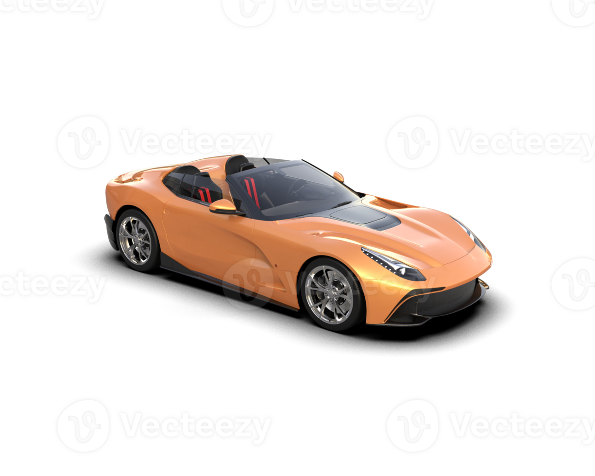 Realistic sport car isolated on background. 3d rendering - illustration png
