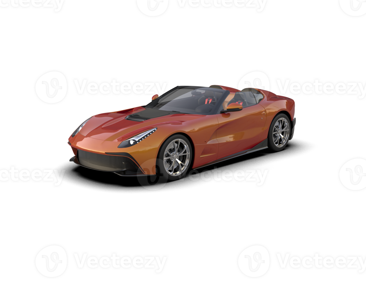 Realistic sport car isolated on background. 3d rendering - illustration png
