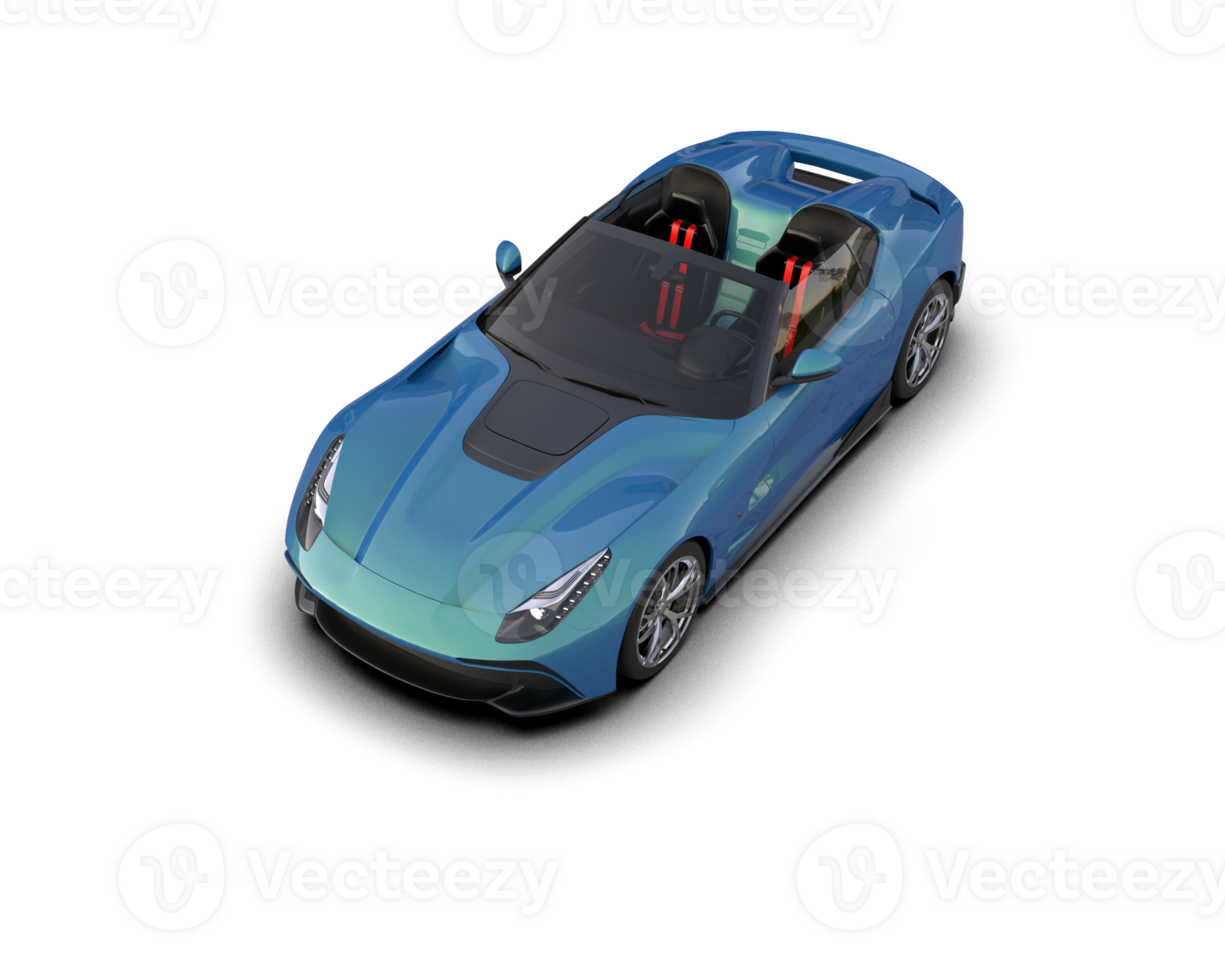 Realistic sport car isolated on background. 3d rendering - illustration png