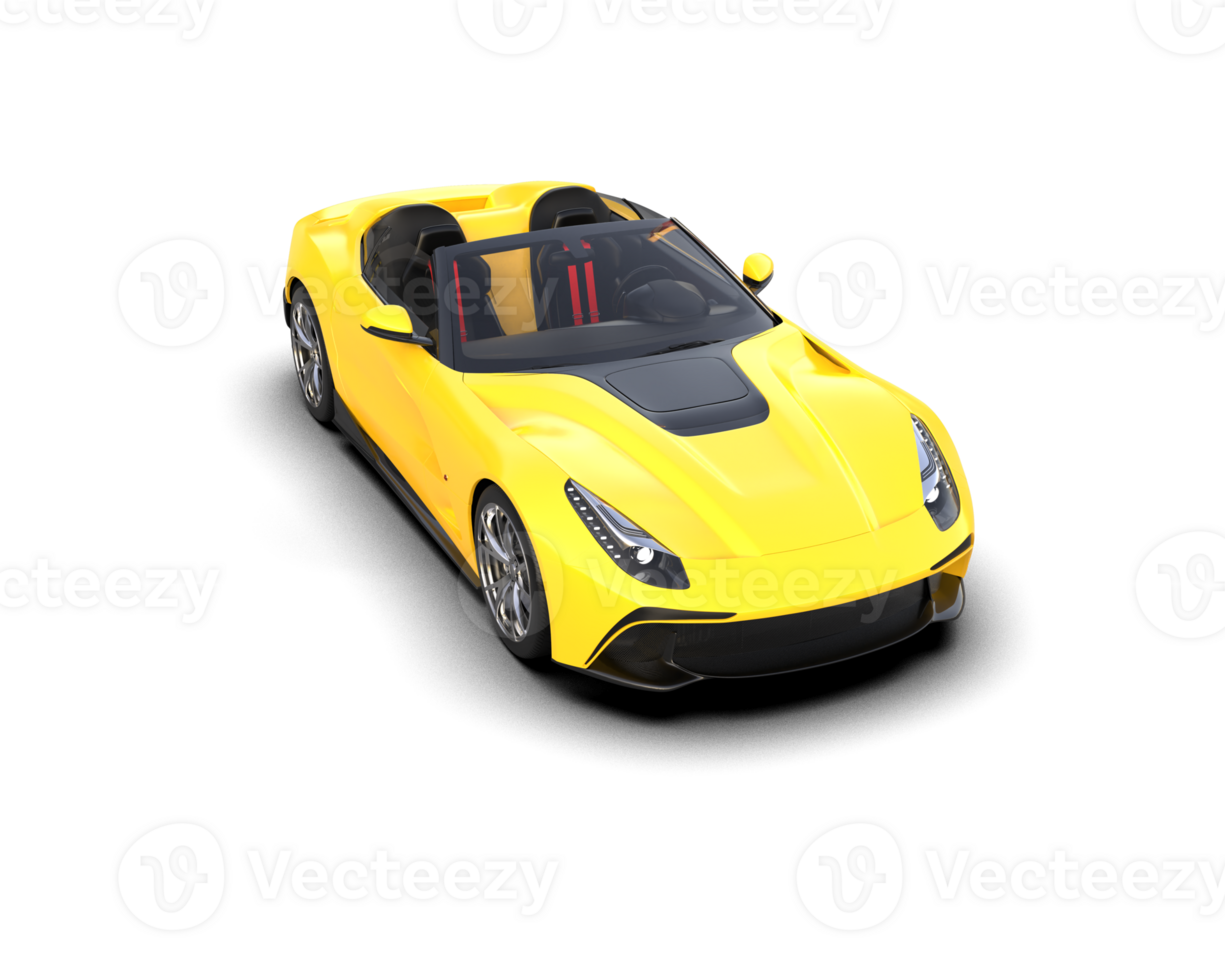 Realistic sport car isolated on background. 3d rendering - illustration png