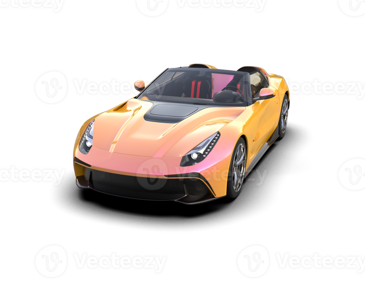 Realistic sport car isolated on background. 3d rendering - illustration png