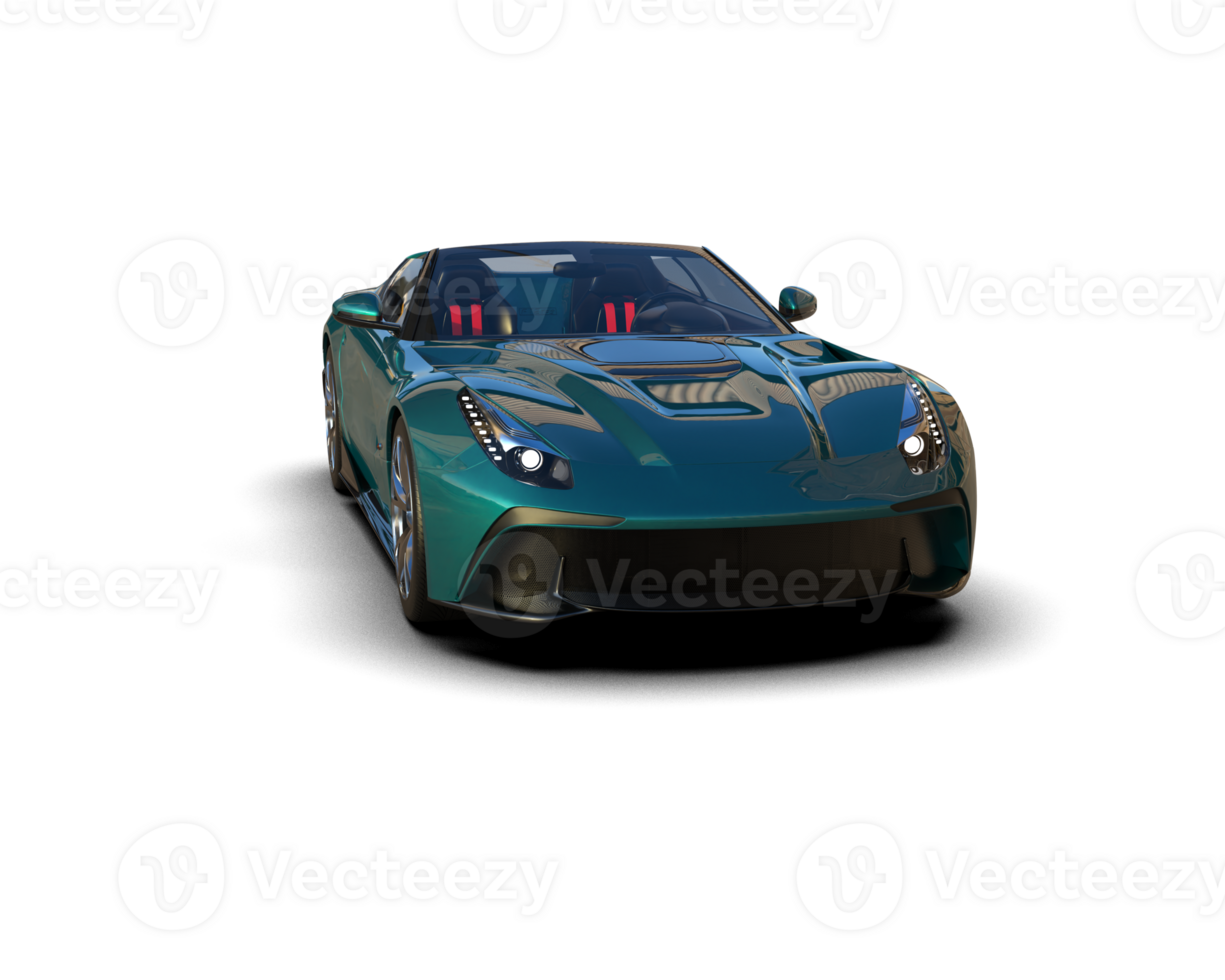 Realistic sport car isolated on background. 3d rendering - illustration png