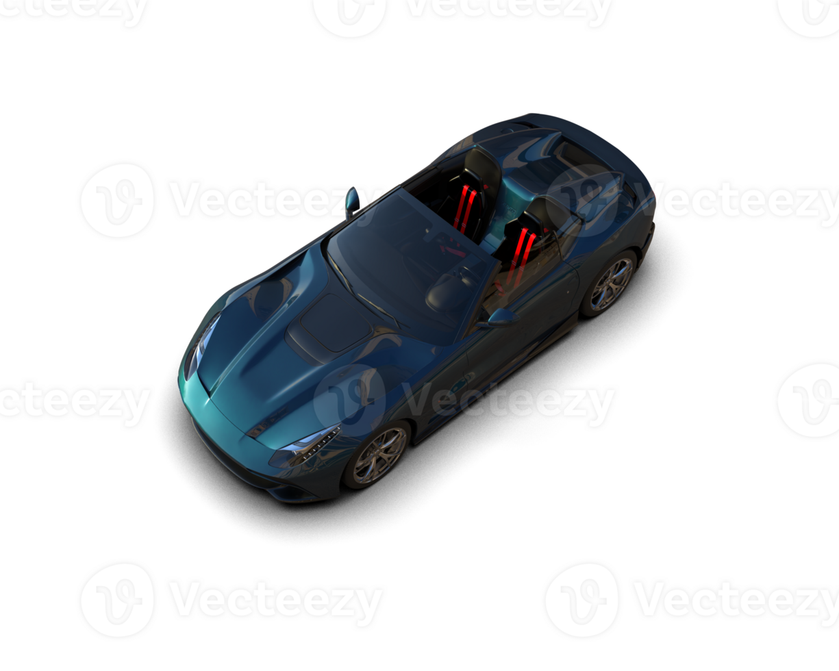 Realistic sport car isolated on background. 3d rendering - illustration png