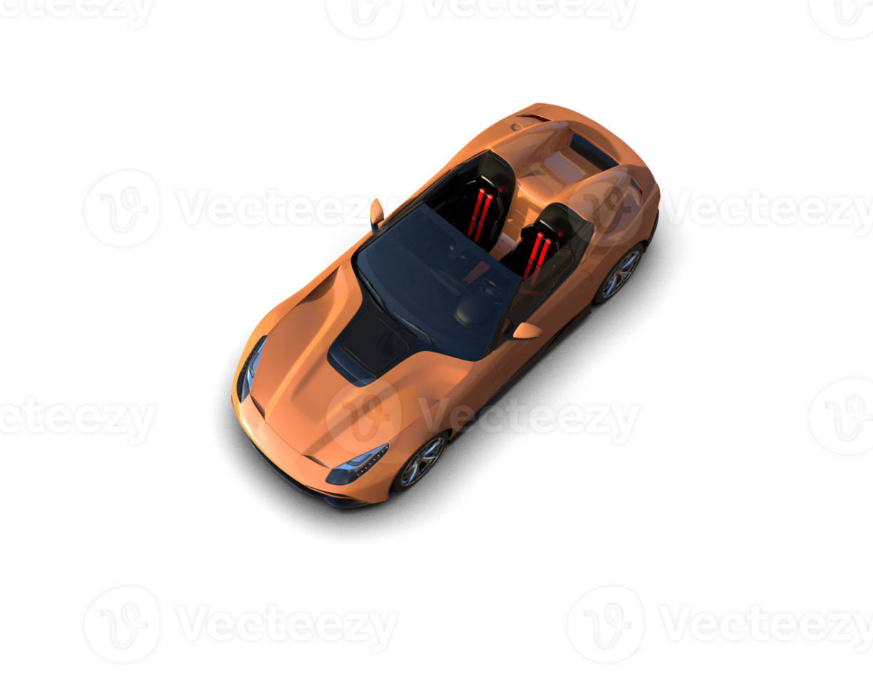 Realistic sport car isolated on background. 3d rendering - illustration png