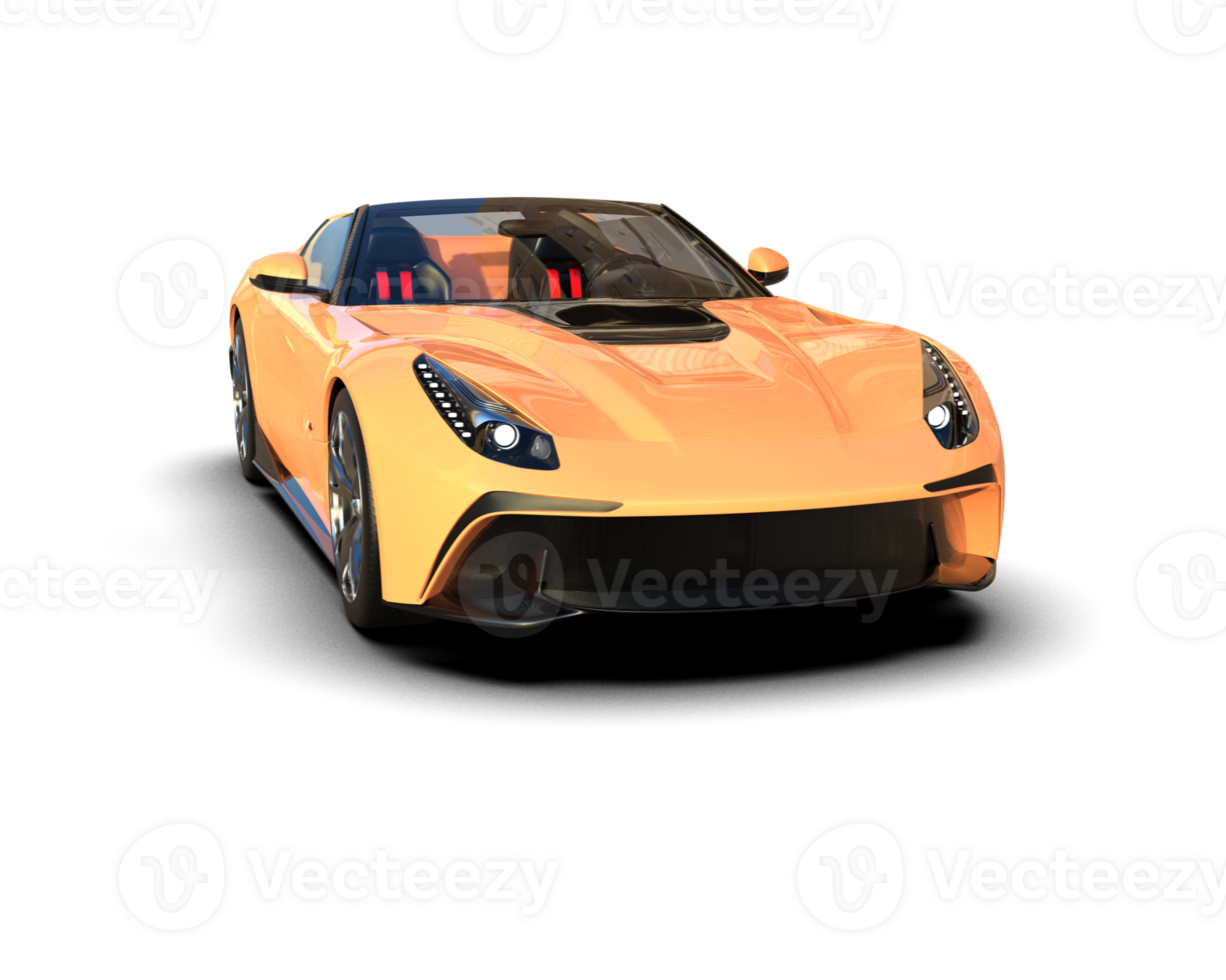 Realistic sport car isolated on background. 3d rendering - illustration png