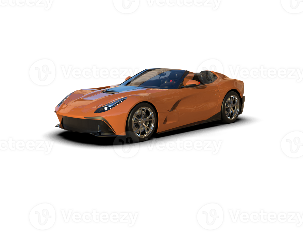 Realistic sport car isolated on background. 3d rendering - illustration png