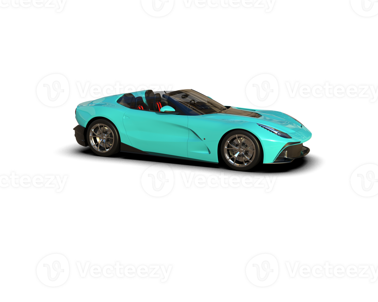 Realistic sport car isolated on background. 3d rendering - illustration png