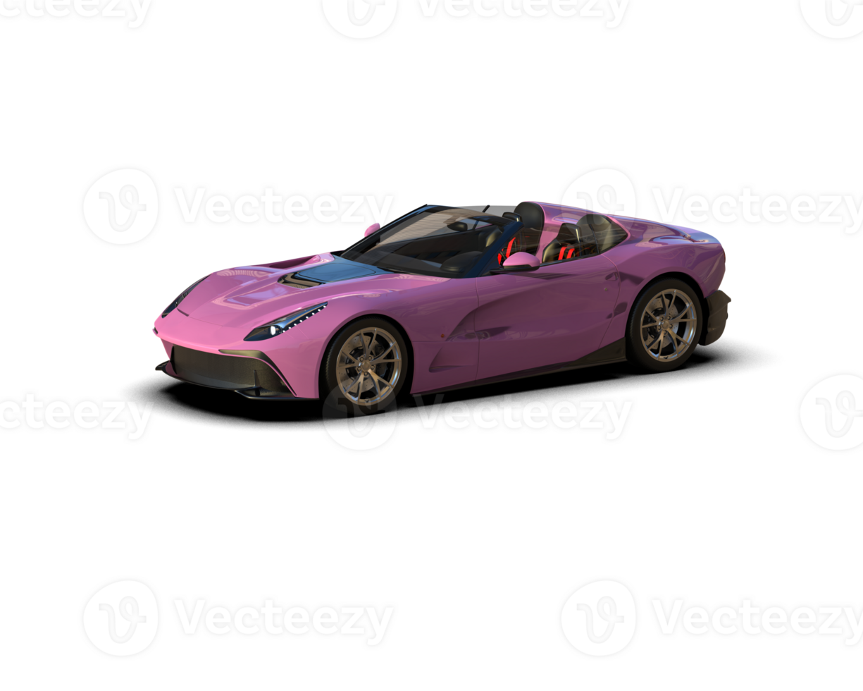Realistic sport car isolated on background. 3d rendering - illustration png