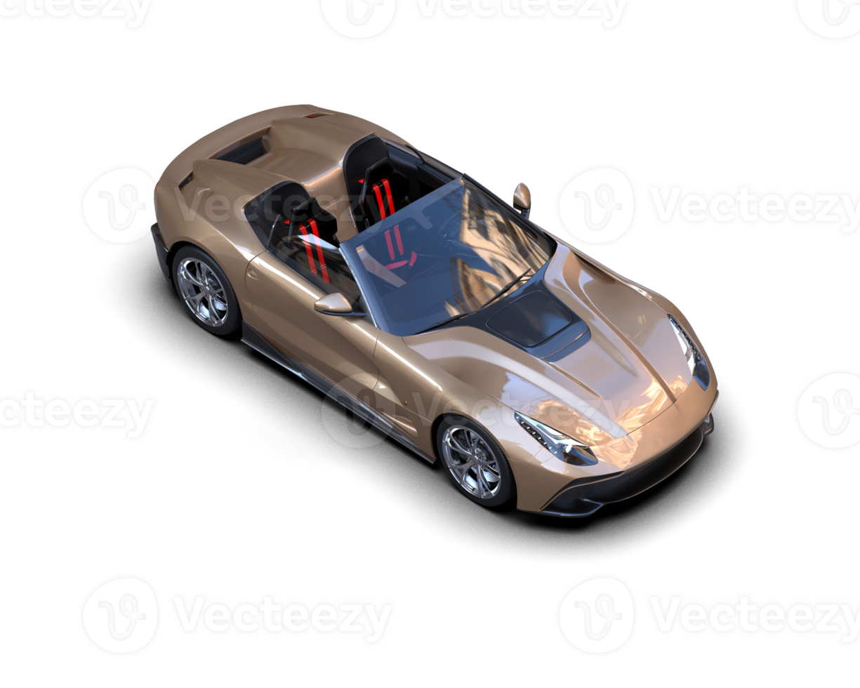Realistic sport car isolated on background. 3d rendering - illustration png