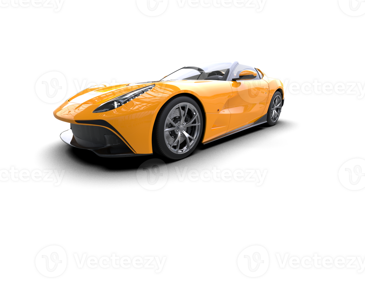 Realistic sport car isolated on background. 3d rendering - illustration png