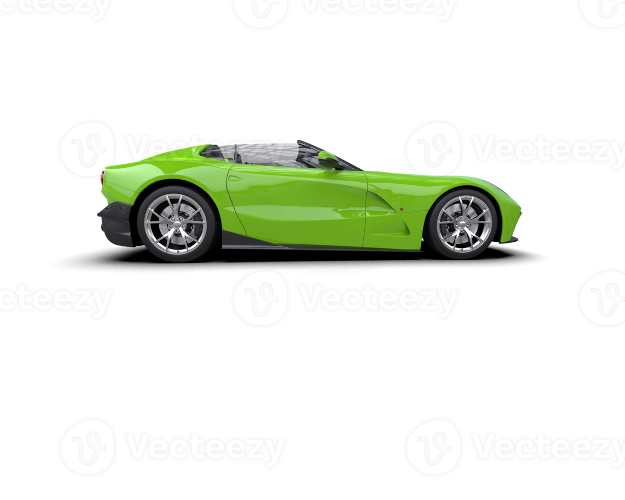 Realistic sport car isolated on background. 3d rendering - illustration png