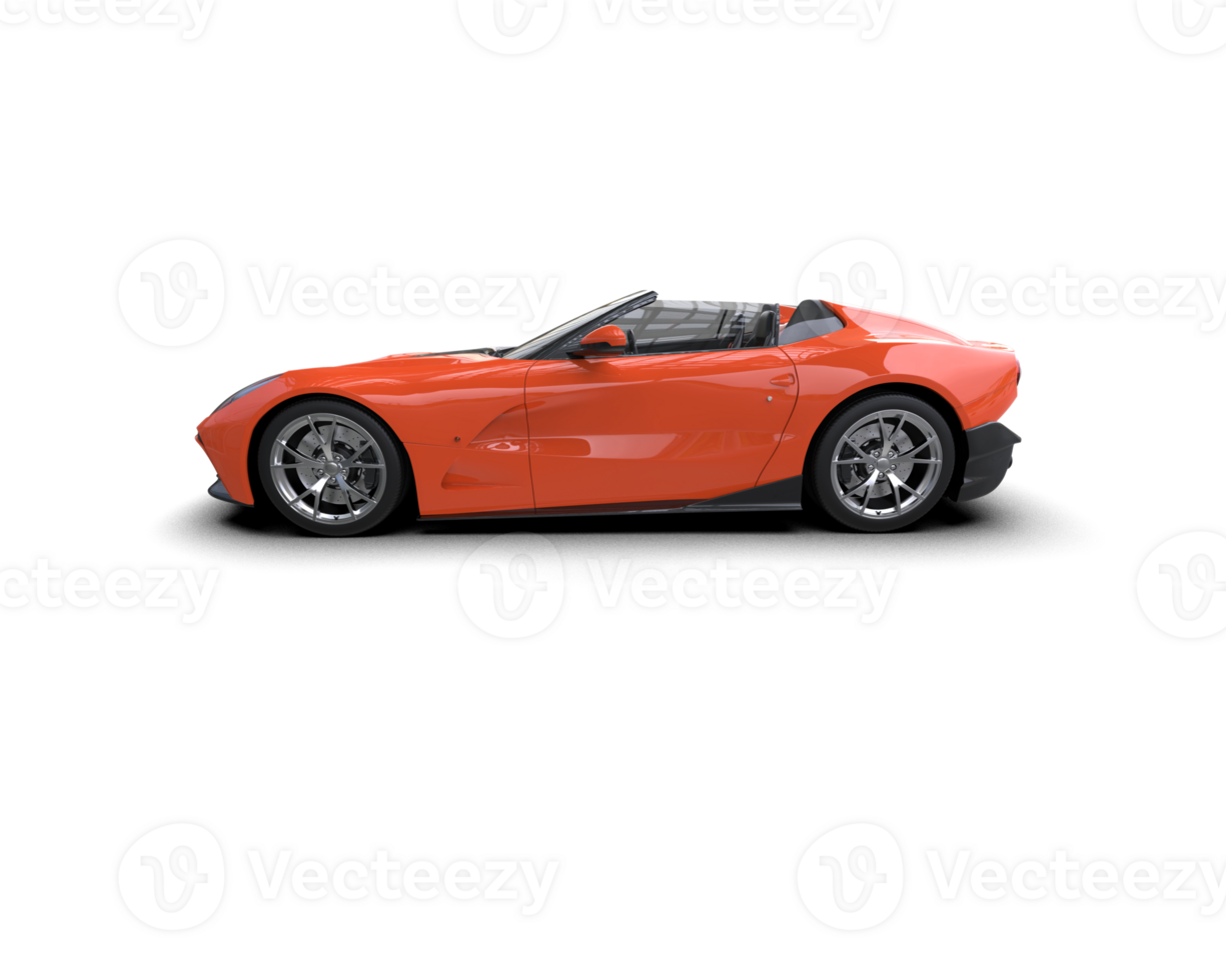 Realistic sport car isolated on background. 3d rendering - illustration png
