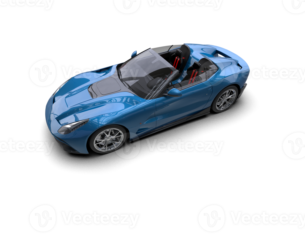 Realistic sport car isolated on background. 3d rendering - illustration png