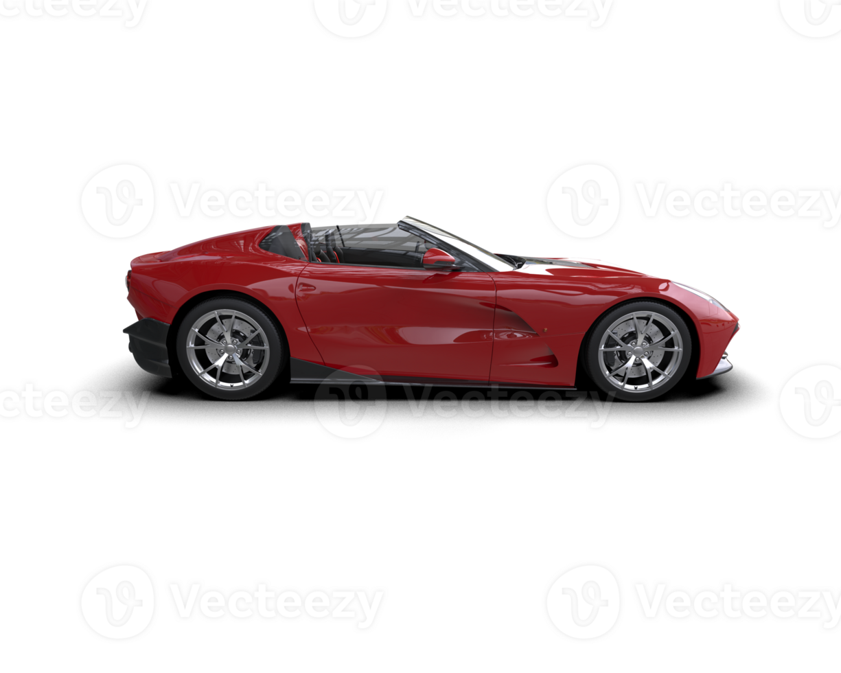 Realistic sport car isolated on background. 3d rendering - illustration png