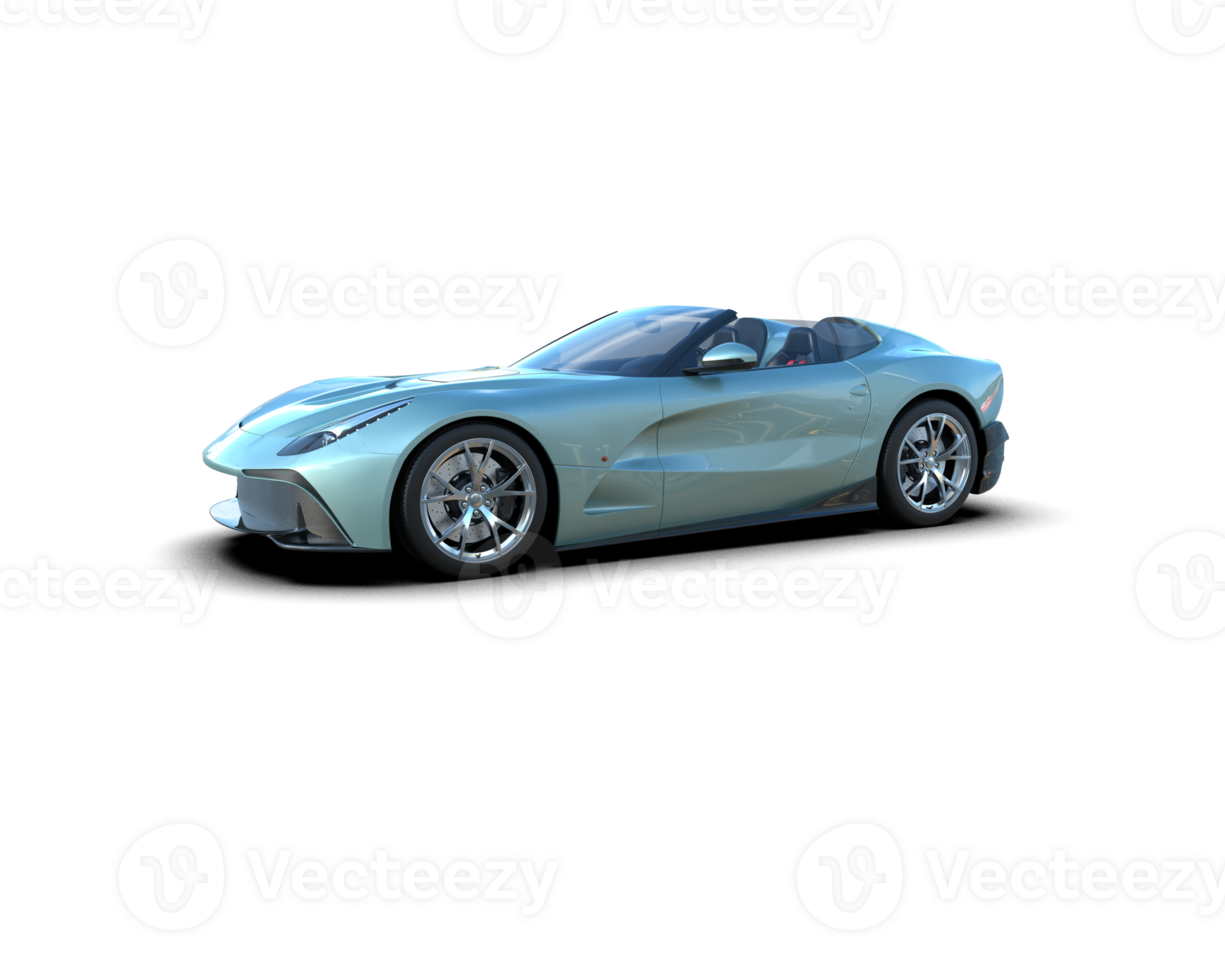 Realistic sport car isolated on background. 3d rendering - illustration png