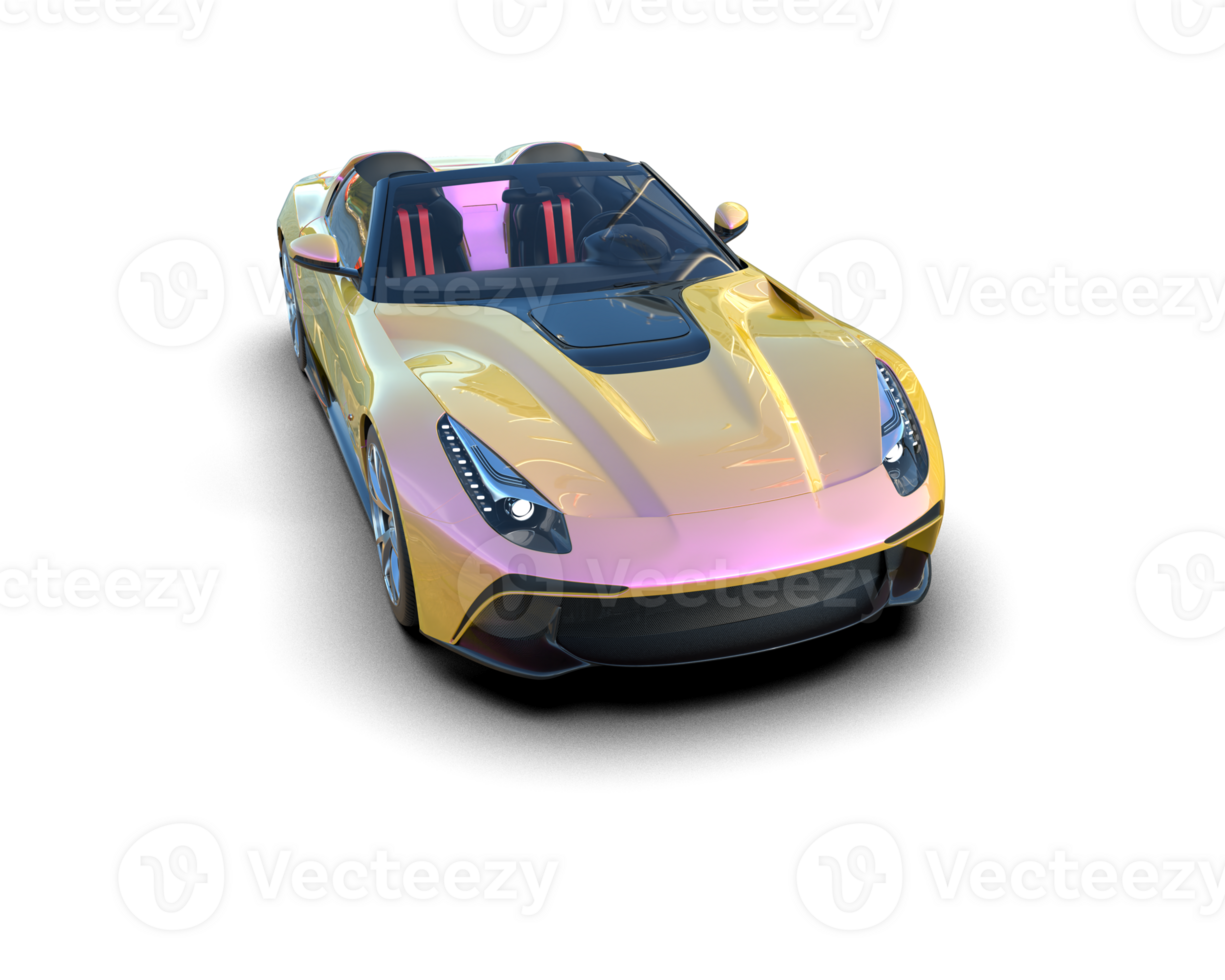 Realistic sport car isolated on background. 3d rendering - illustration png