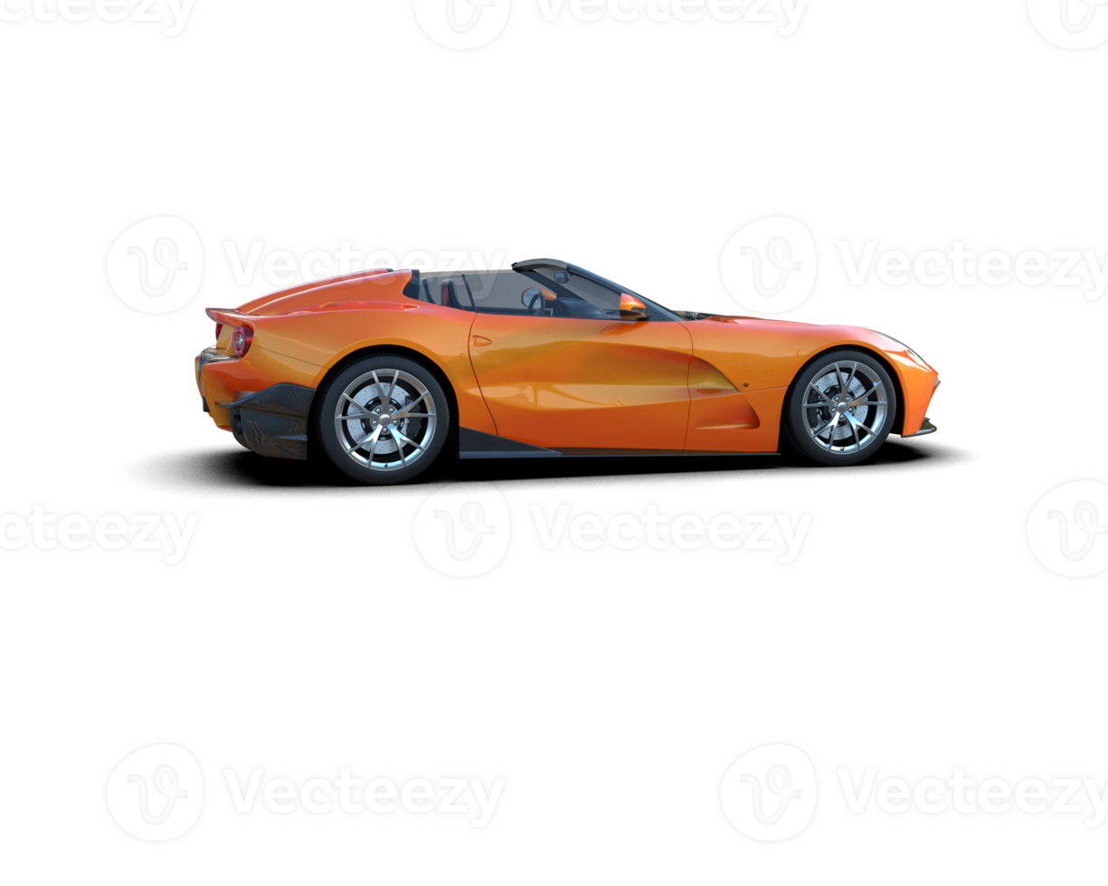 Realistic sport car isolated on background. 3d rendering - illustration png