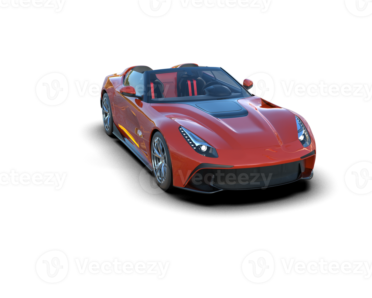 Realistic sport car isolated on background. 3d rendering - illustration png