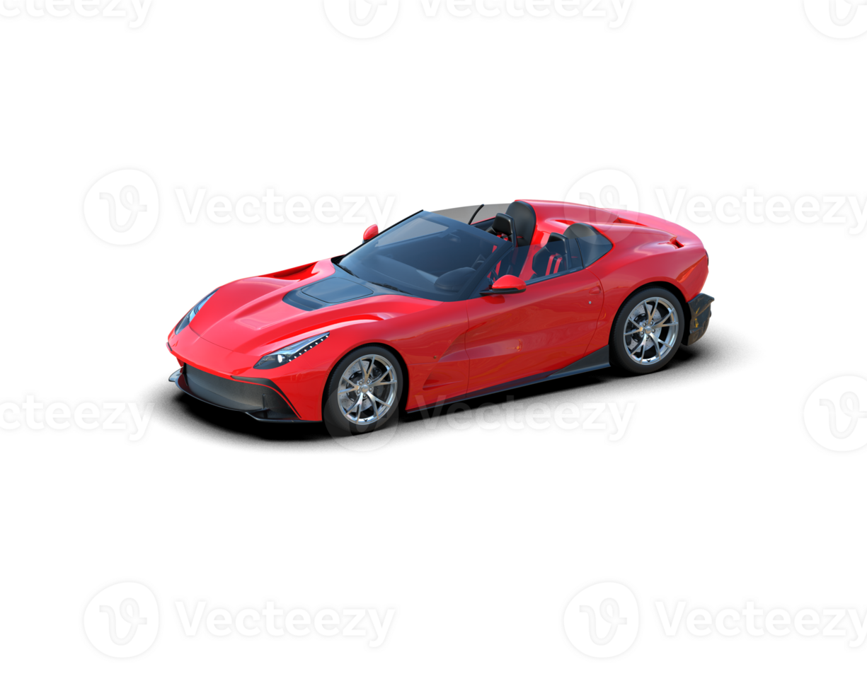 Realistic sport car isolated on background. 3d rendering - illustration png