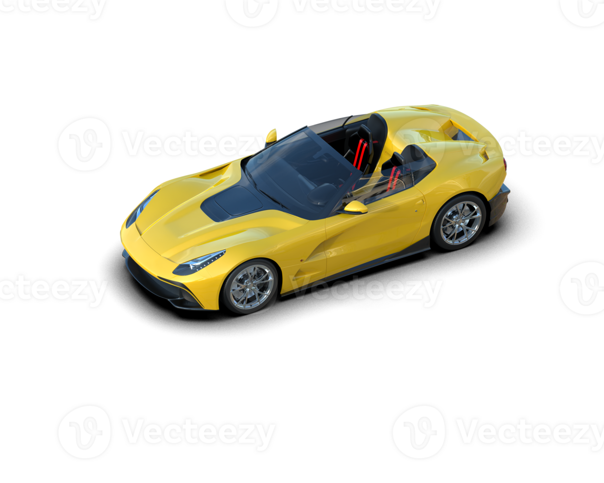 Realistic sport car isolated on background. 3d rendering - illustration png
