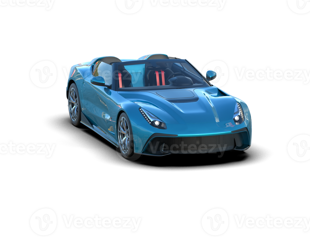 Realistic sport car isolated on background. 3d rendering - illustration png