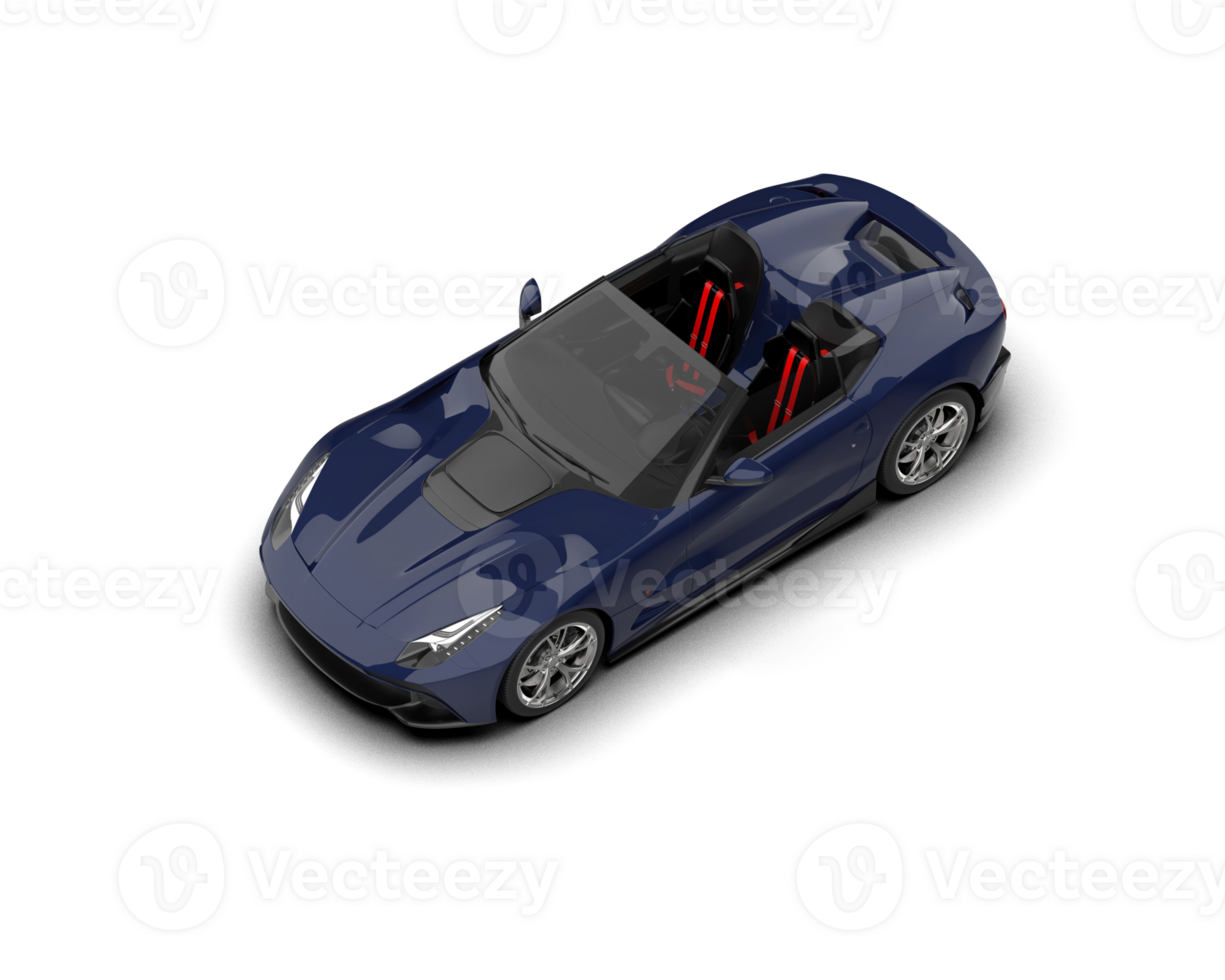 Realistic sport car isolated on background. 3d rendering - illustration png