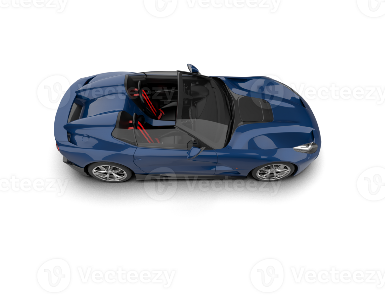 Realistic sport car isolated on background. 3d rendering - illustration png