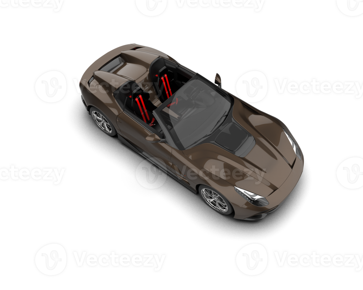 Realistic sport car isolated on background. 3d rendering - illustration png
