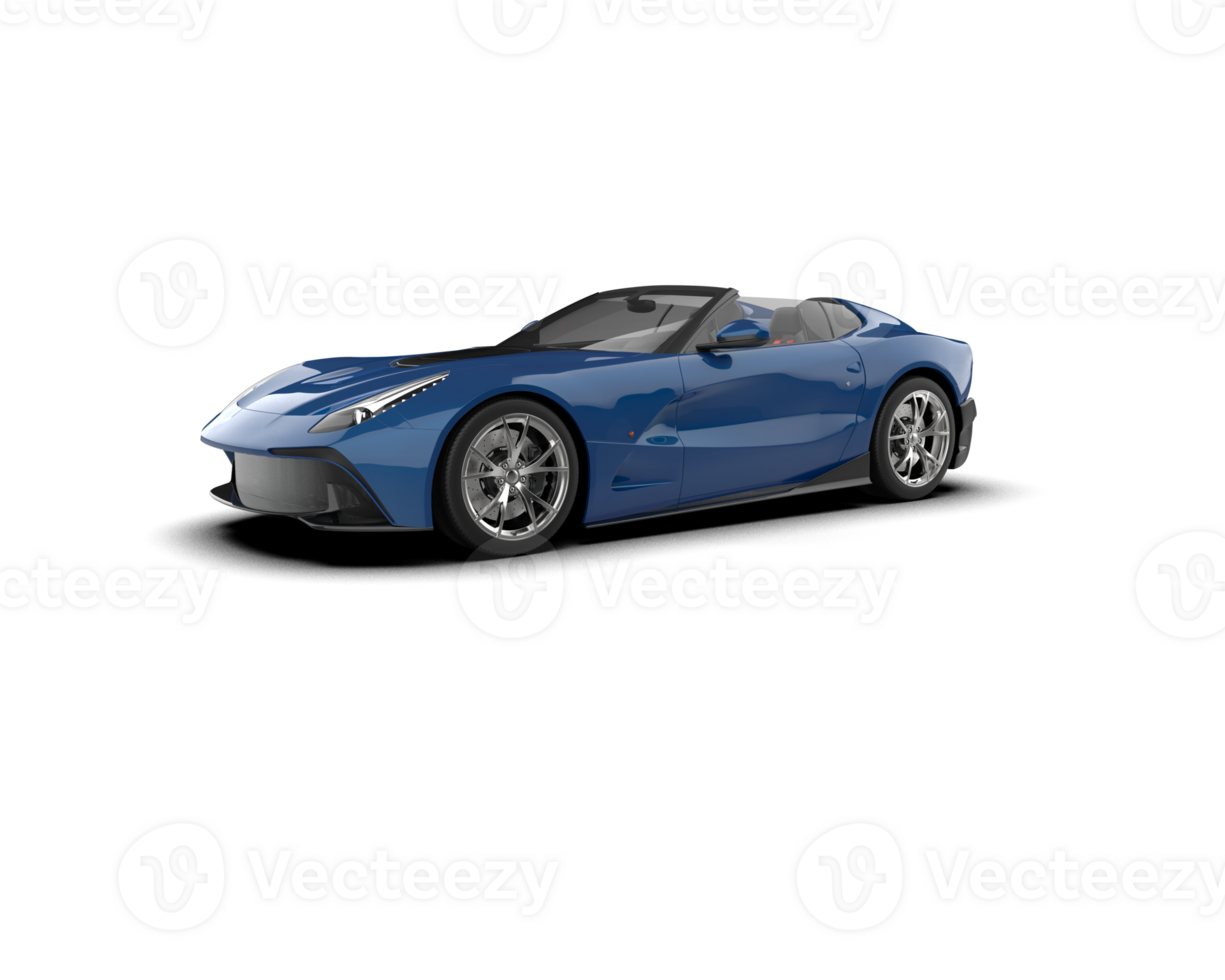 Realistic sport car isolated on background. 3d rendering - illustration png