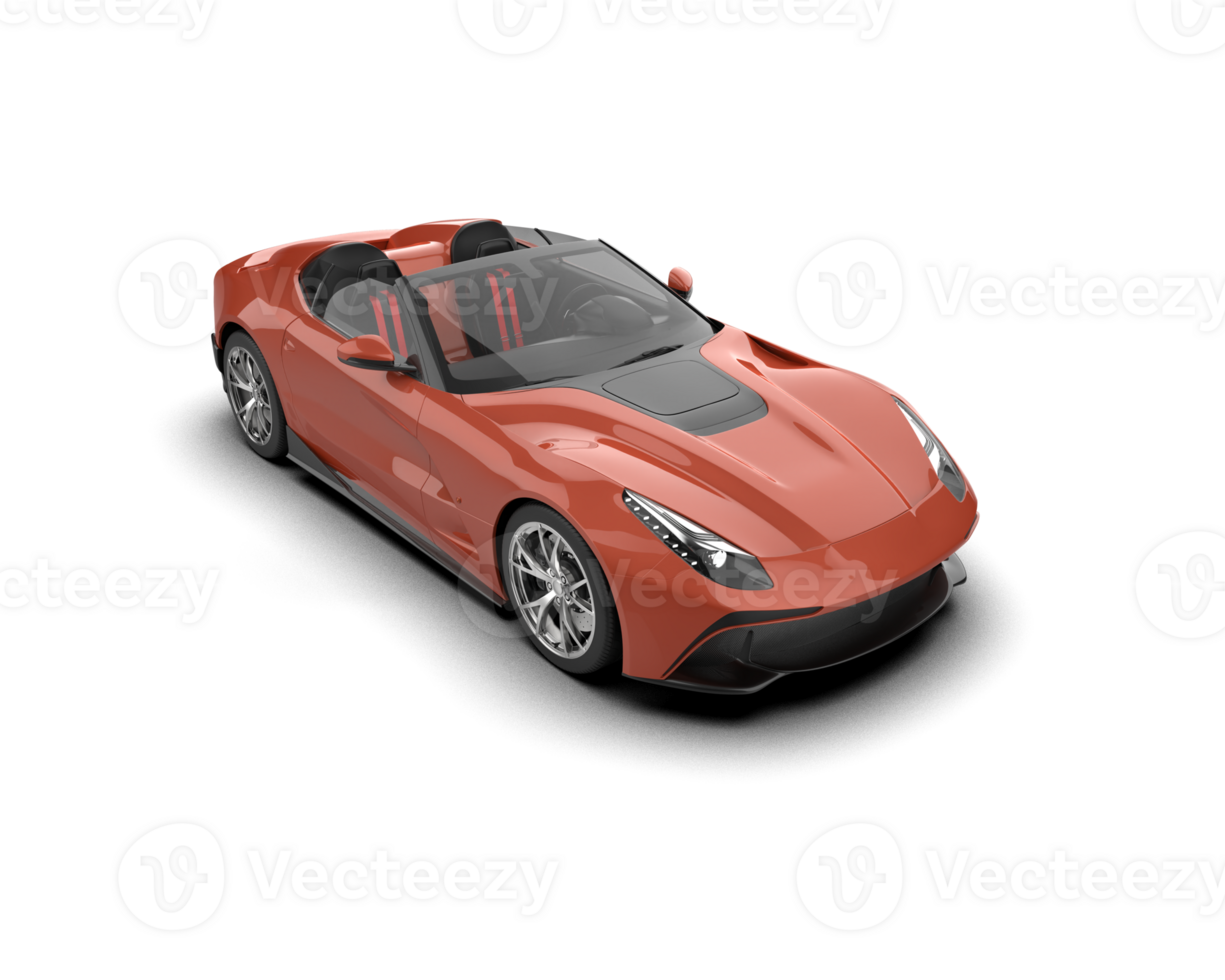 Realistic sport car isolated on background. 3d rendering - illustration png