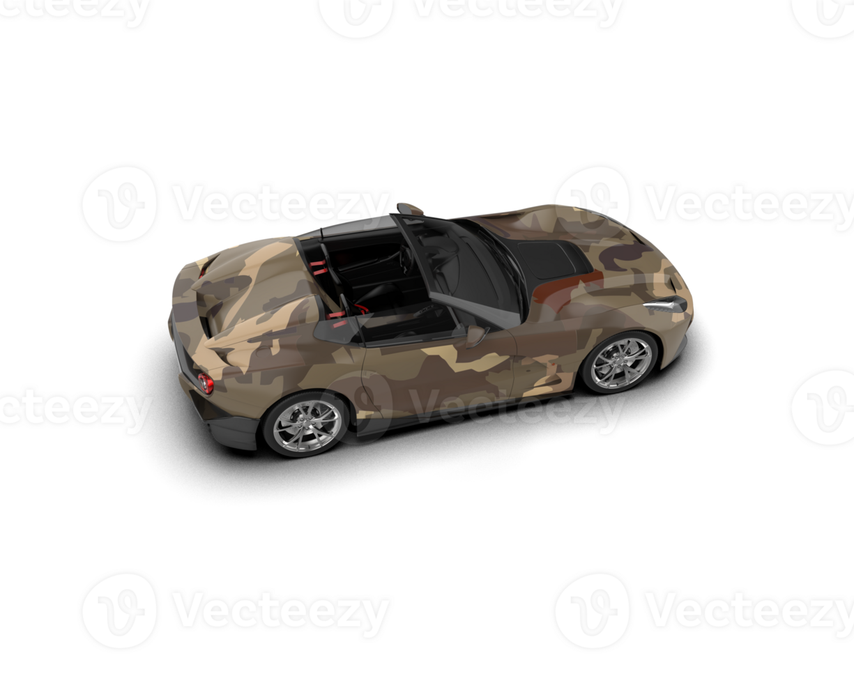 Realistic sport car isolated on background. 3d rendering - illustration png