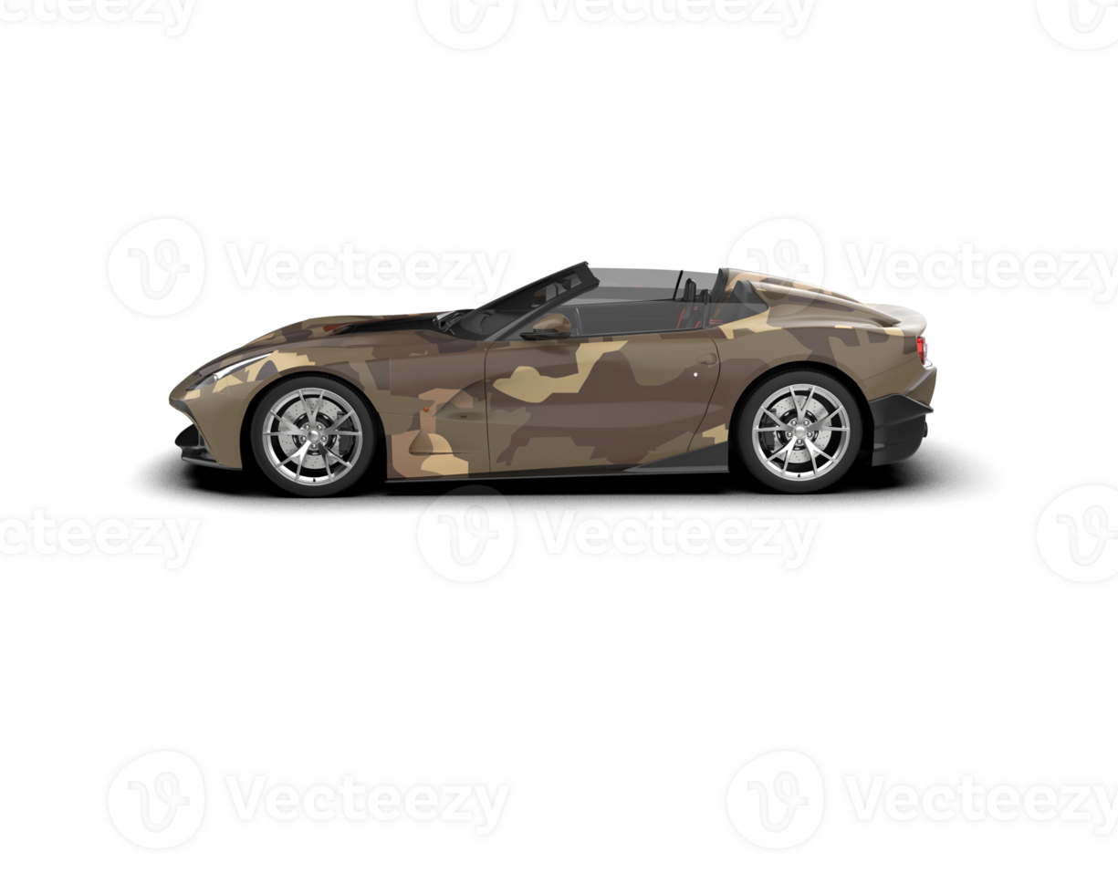 Realistic sport car isolated on background. 3d rendering - illustration png