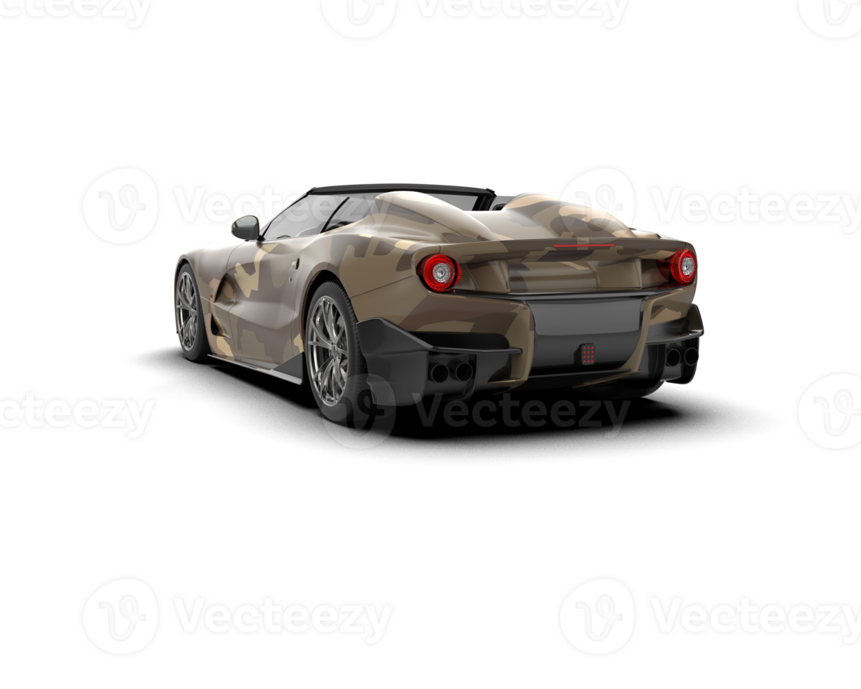 Realistic sport car isolated on background. 3d rendering - illustration png