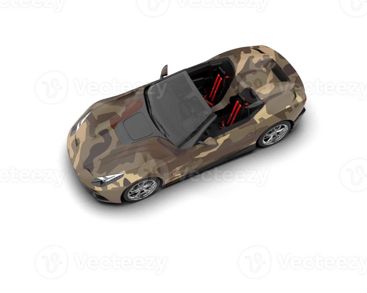 Realistic sport car isolated on background. 3d rendering - illustration png