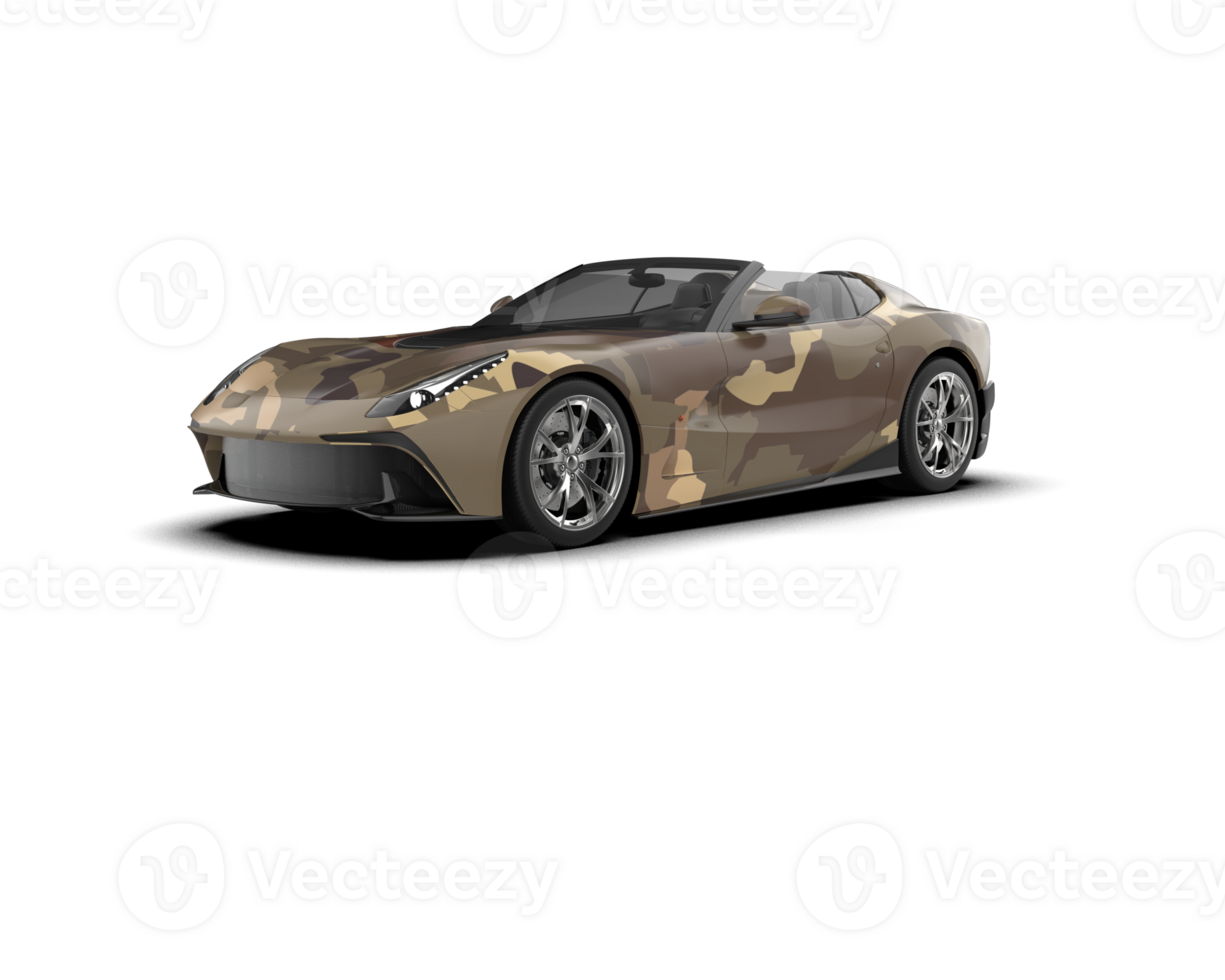 Realistic sport car isolated on background. 3d rendering - illustration png