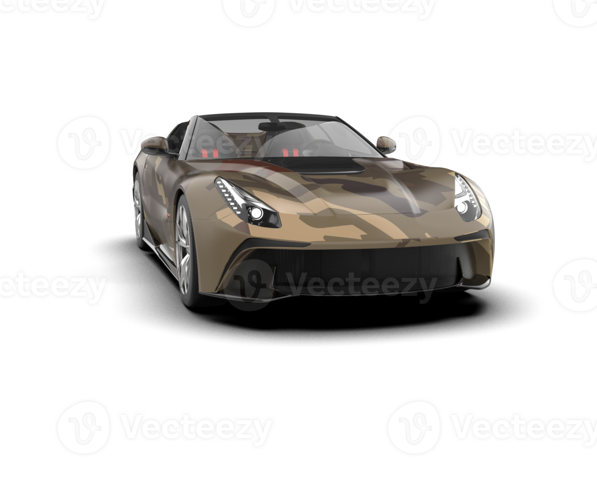 Realistic sport car isolated on background. 3d rendering - illustration png