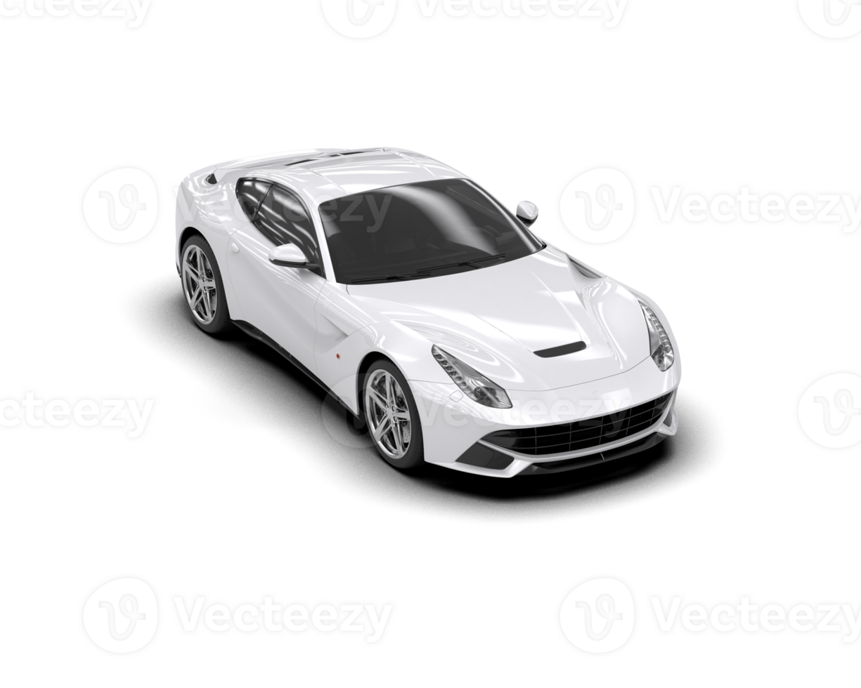 Realistic sport car isolated on background. 3d rendering - illustration png