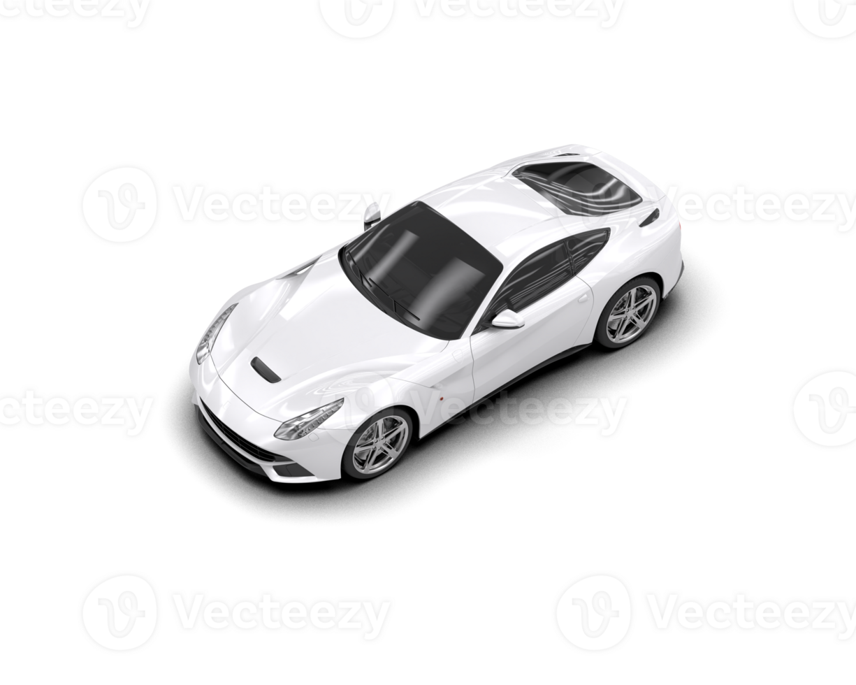 Realistic sport car isolated on background. 3d rendering - illustration png