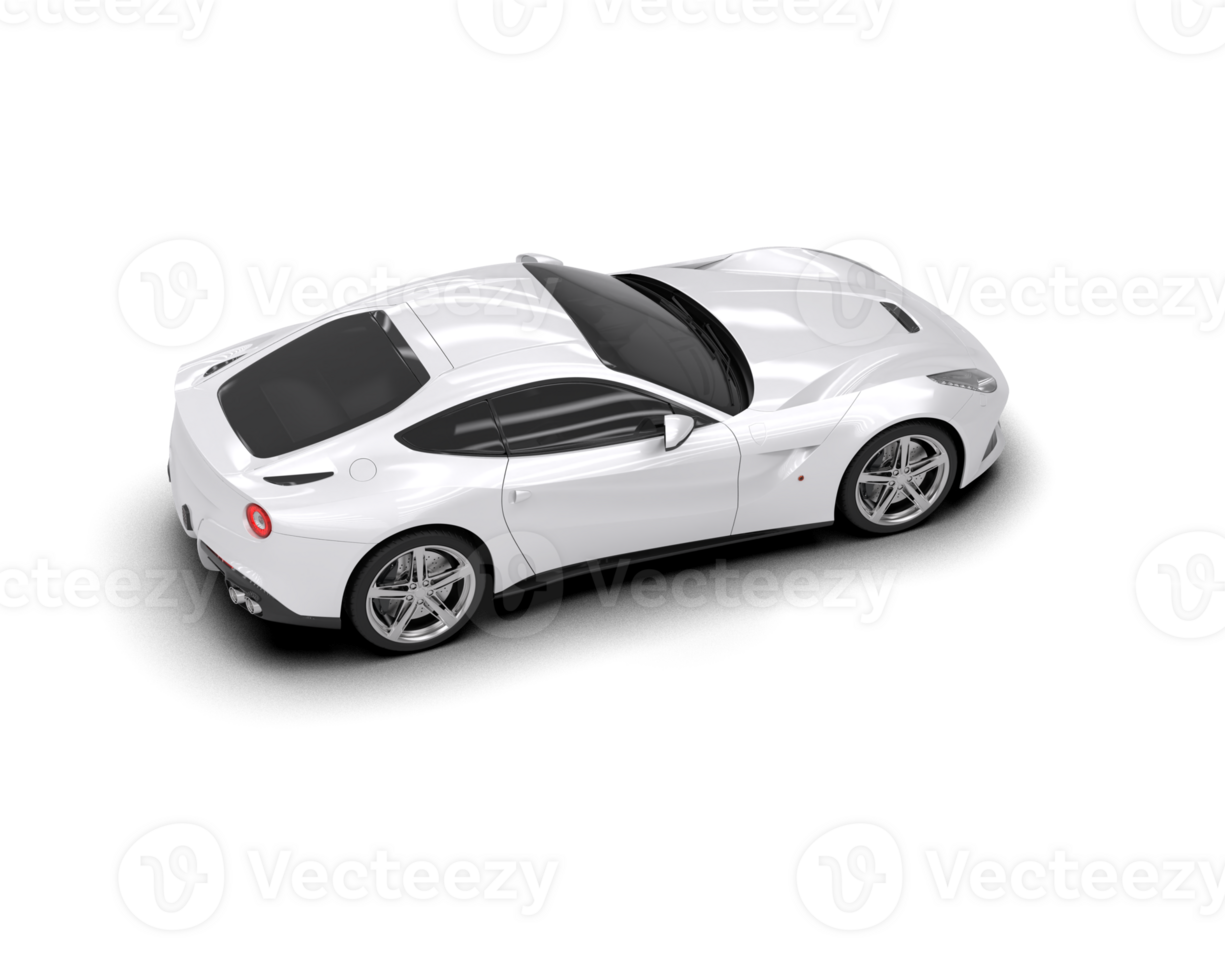 Realistic sport car isolated on background. 3d rendering - illustration png