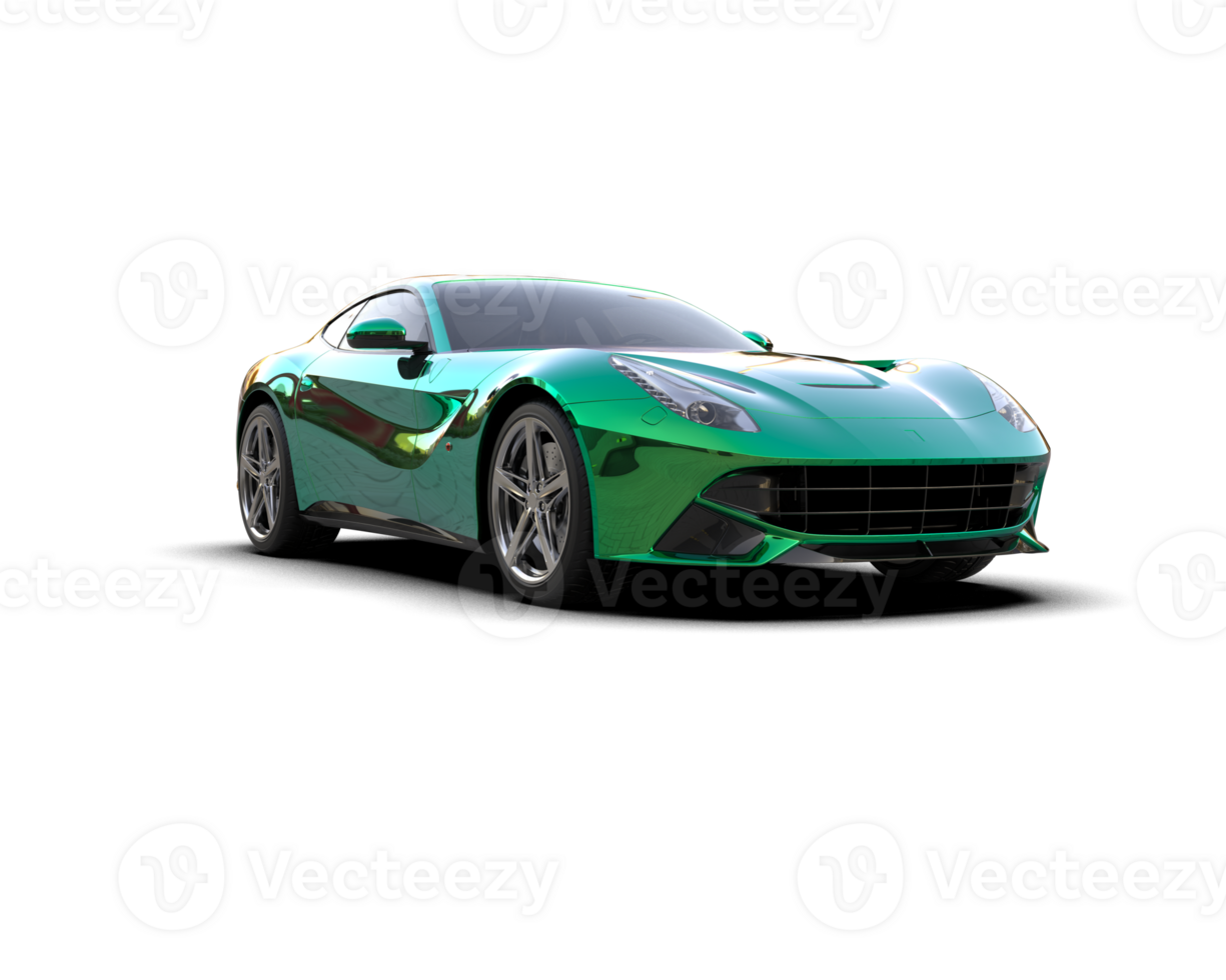 Realistic sport car isolated on background. 3d rendering - illustration png