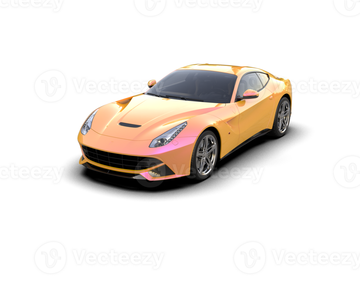 Realistic sport car isolated on background. 3d rendering - illustration png