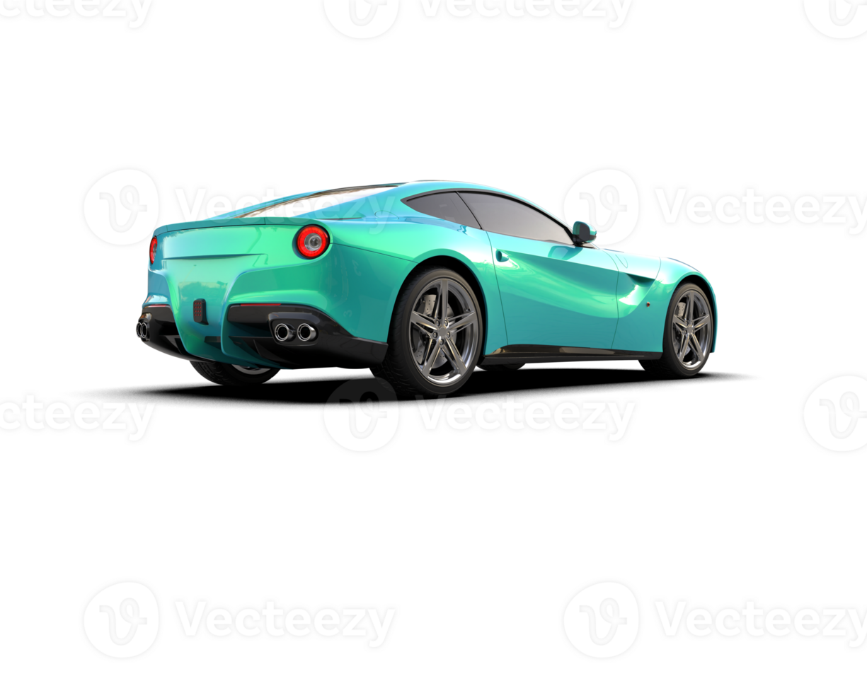 Realistic sport car isolated on background. 3d rendering - illustration png
