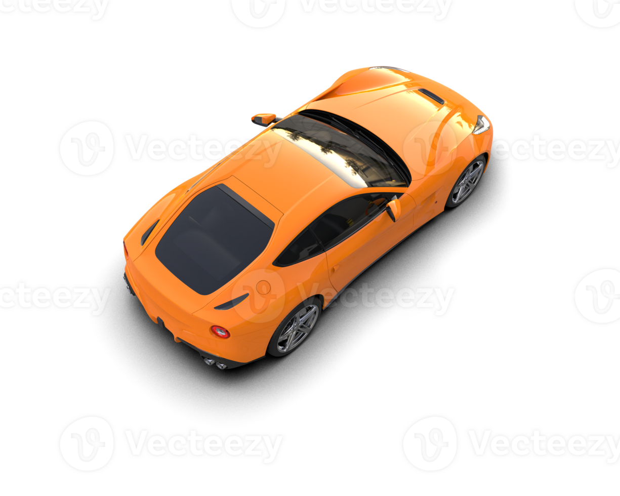 Realistic sport car isolated on background. 3d rendering - illustration png