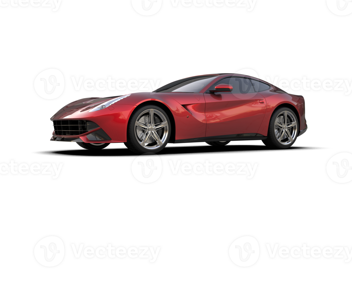 Realistic sport car isolated on background. 3d rendering - illustration png