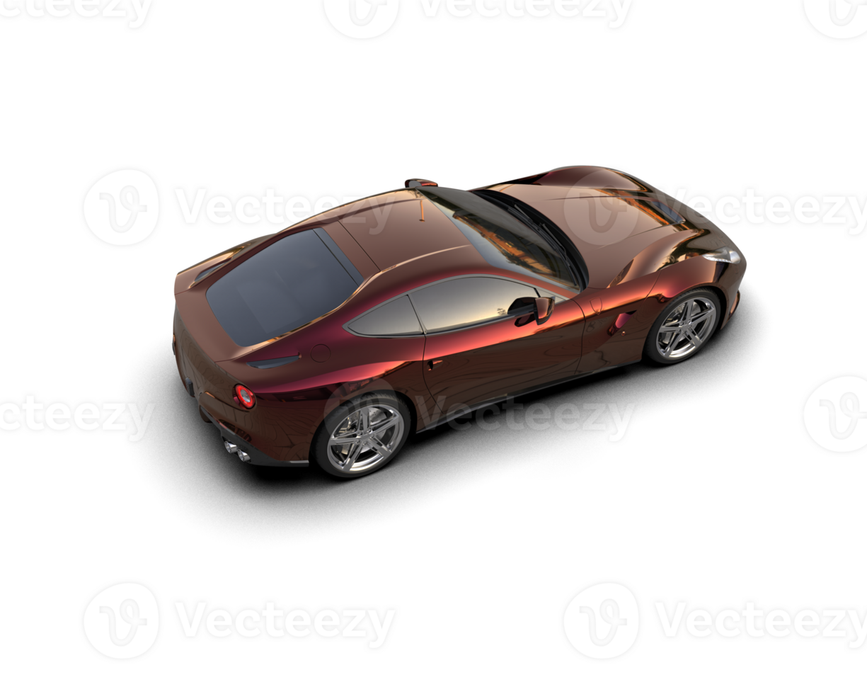 Realistic sport car isolated on background. 3d rendering - illustration png