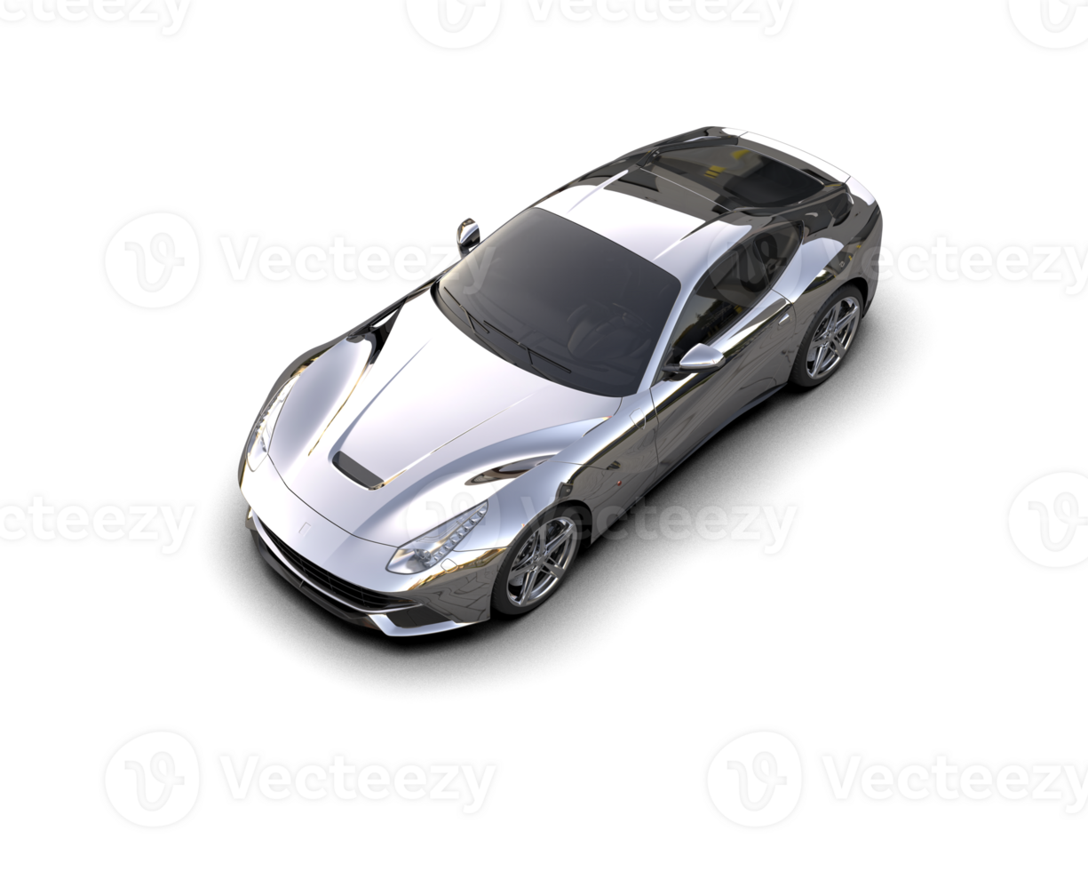 Realistic sport car isolated on background. 3d rendering - illustration png