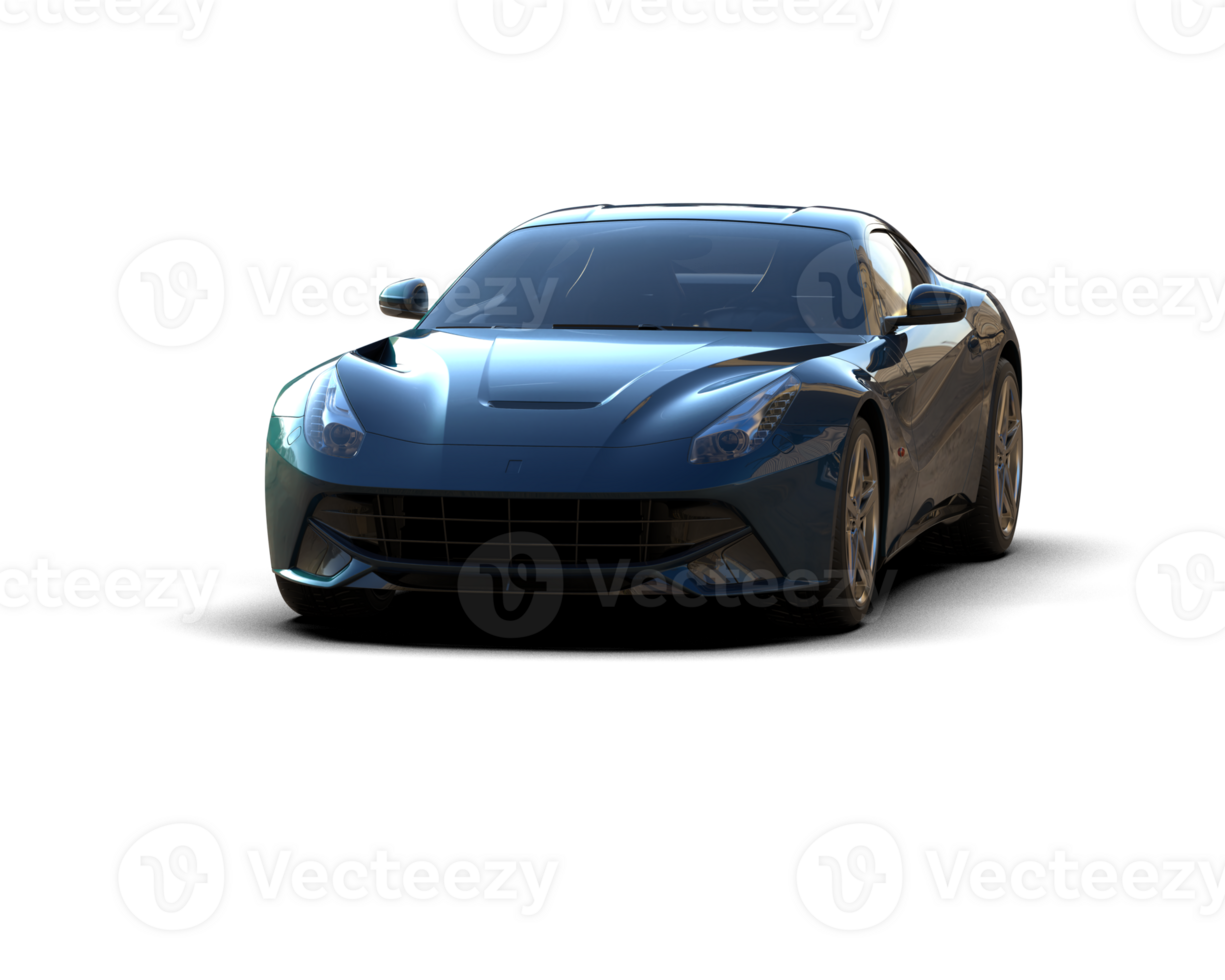 Realistic sport car isolated on background. 3d rendering - illustration png