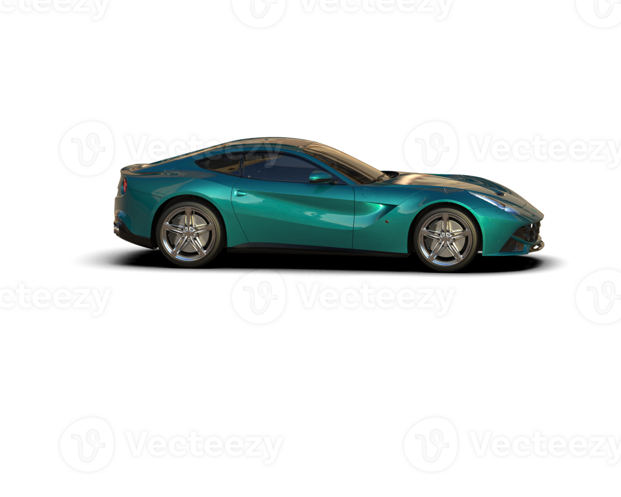 Realistic sport car isolated on background. 3d rendering - illustration png