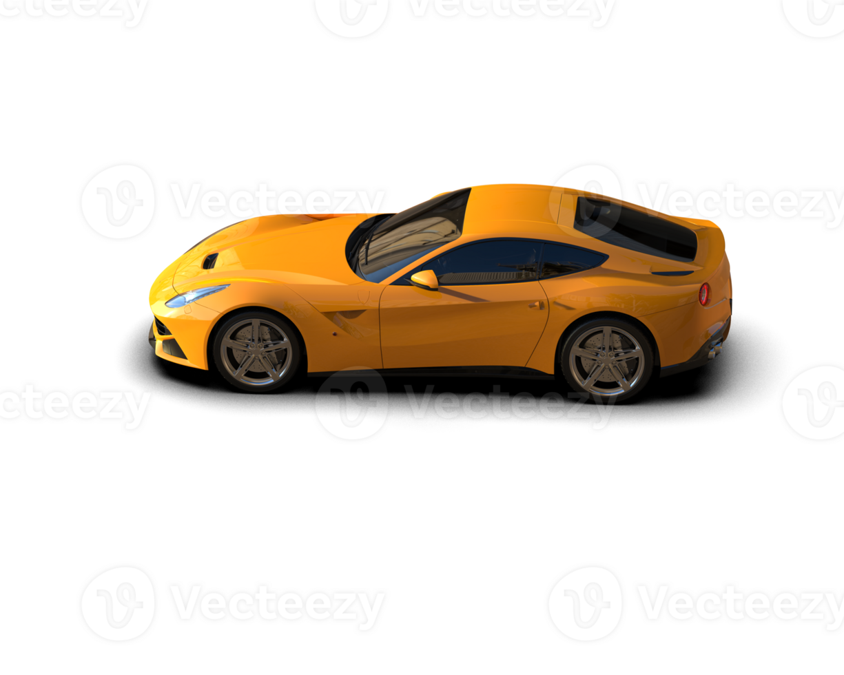 Realistic sport car isolated on background. 3d rendering - illustration png