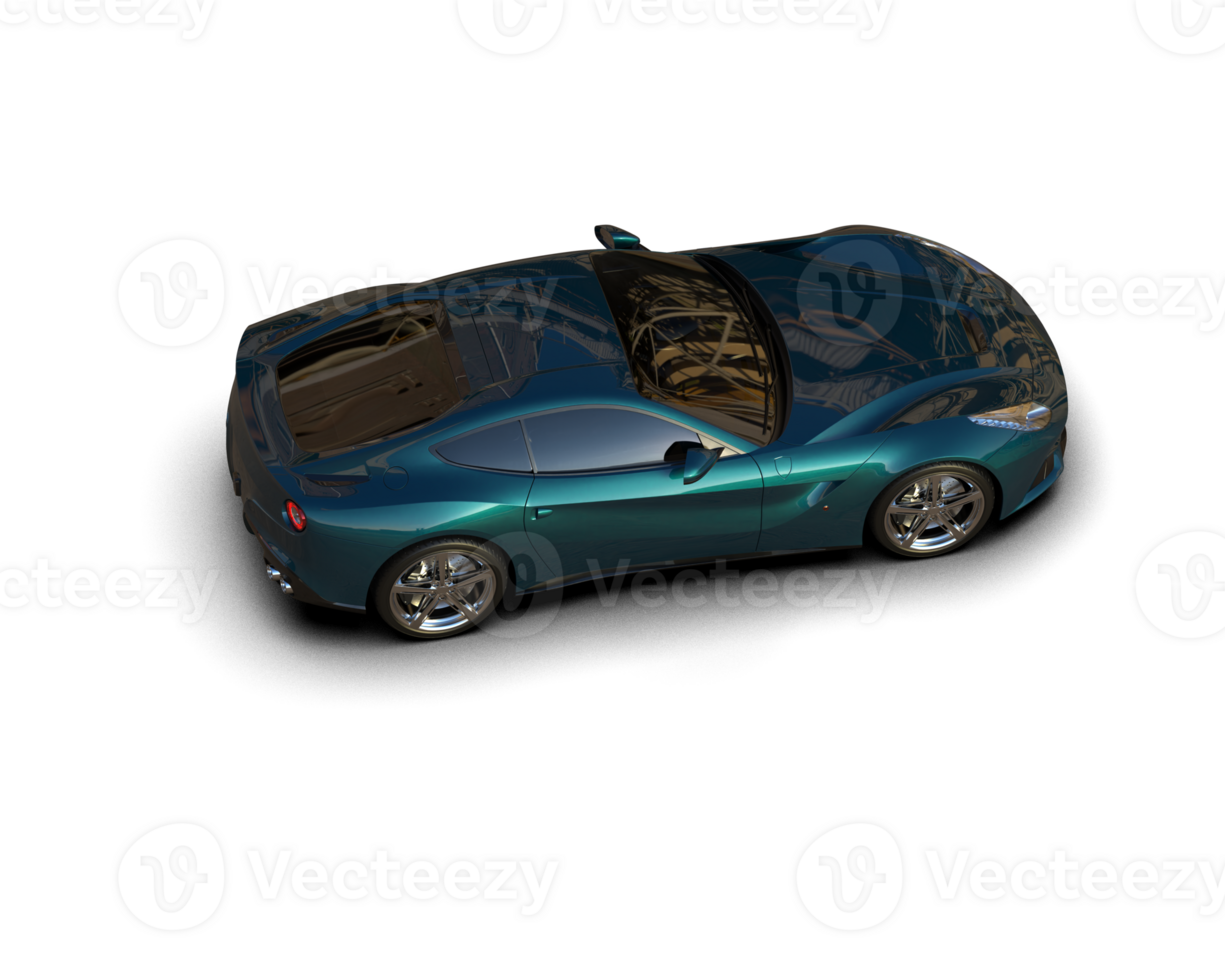 Realistic sport car isolated on background. 3d rendering - illustration png